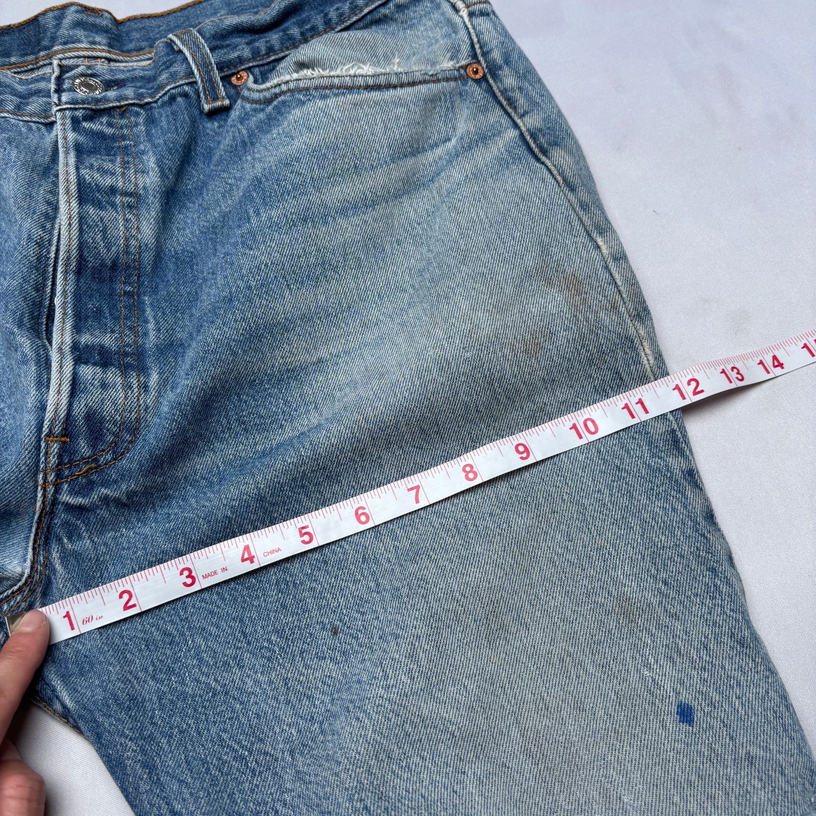Levi's × Vintage VTG 90s Levi's 501 XX Made in USA Straight Leg Jeans 40x34 Size US 34 / EU 50 - 8 Thumbnail