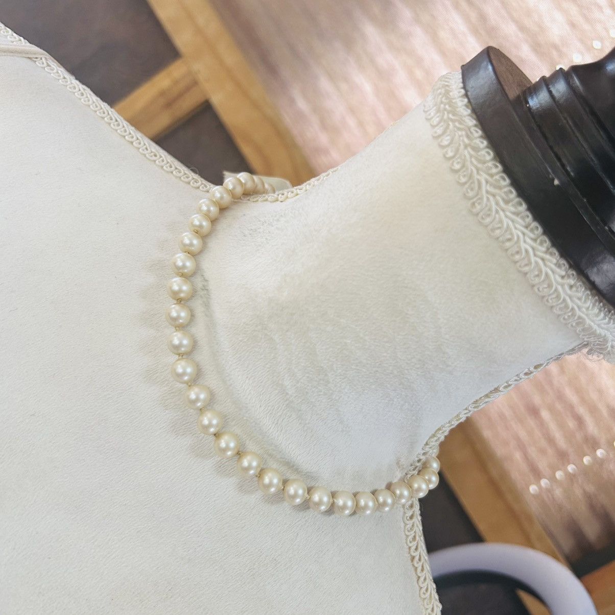 Vintage Vintage 1940s-50s Deltah Fine Simulated pearl necklace Size ONE SIZE - 1 Thumbnail