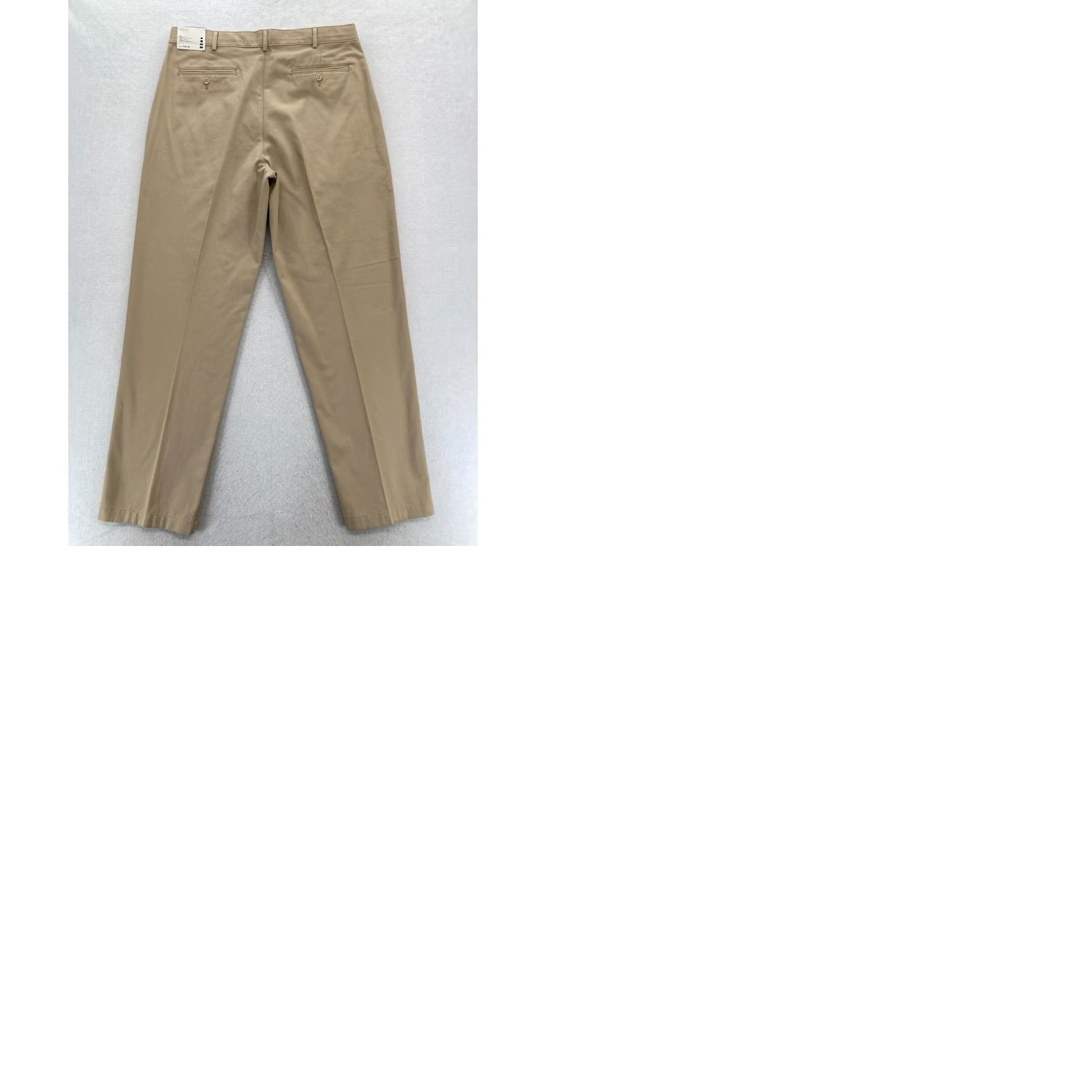 Lands' End Lands' End Khaki Pants Mens 36x33 Beige Flat Front Tapered Leg Mid Rise Casual Pants Mens Size US 36 / EU 52 - 9 Thumbnail