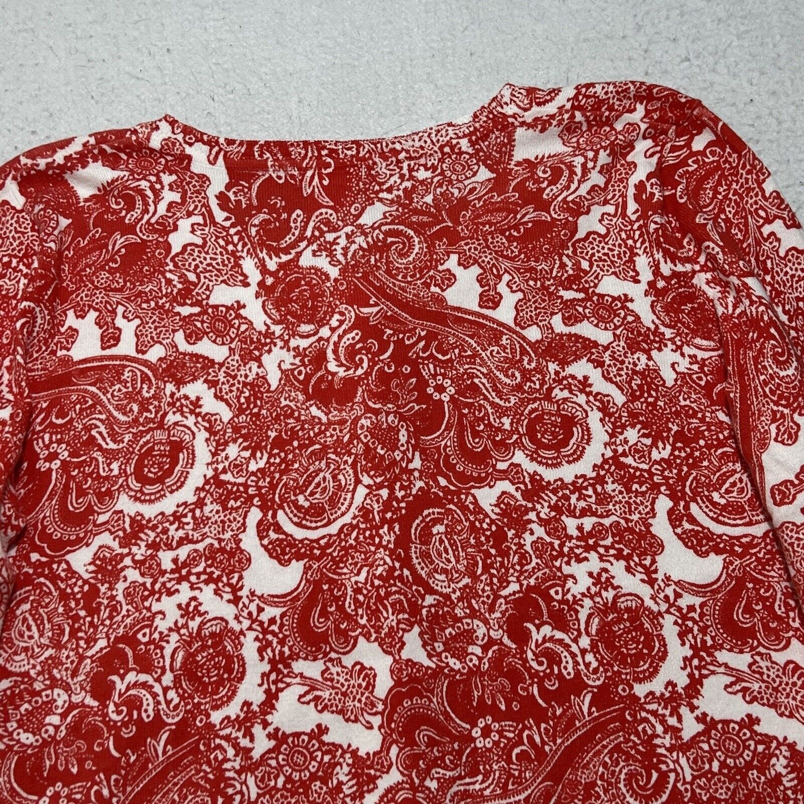 Joe Freshgoods Joe Fresh Button Down Cardigan Paisley 3/4 Sleeve Sweater Size L / US 10 / IT 46 - 10 Thumbnail