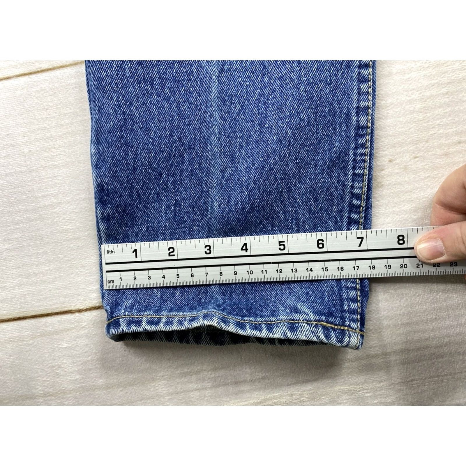 Vintage VINTAGE Lawman Jeans Womens Jr 3 Western Denim High Rise 35.5” Inseam Blue 100% Cotton Spandex Bootcut Jeans Mens Womens Girls男 not allowed Size 26" / US 2 / IT 38 - 5 Thumbnail