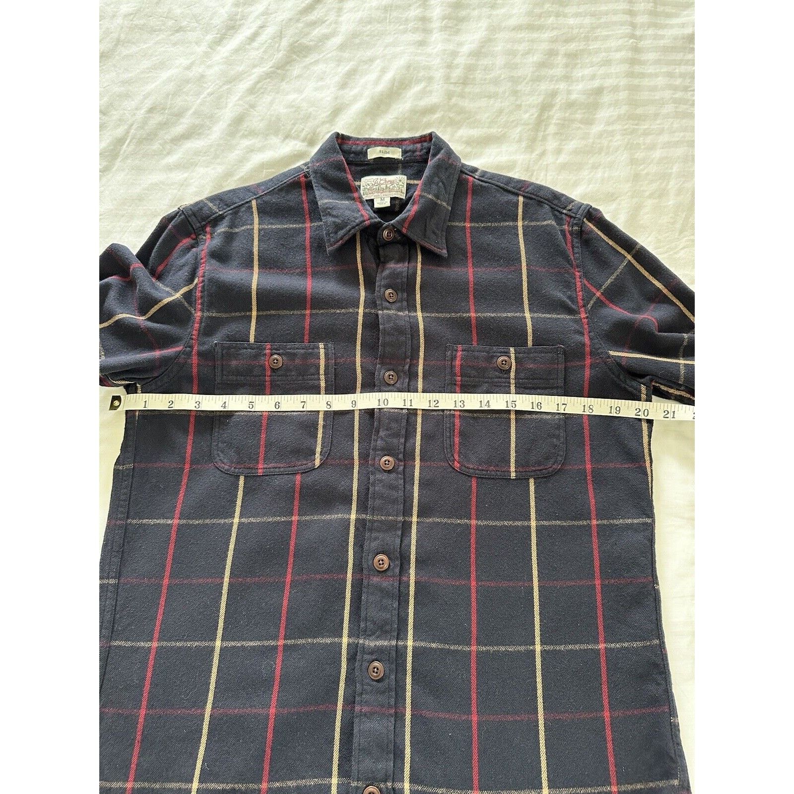 J.Crew J Crew Mid Weight Flannel Plaid Shirt Women’s Size Medium Size M / US 6-8 / IT 42-44 - 5 Thumbnail