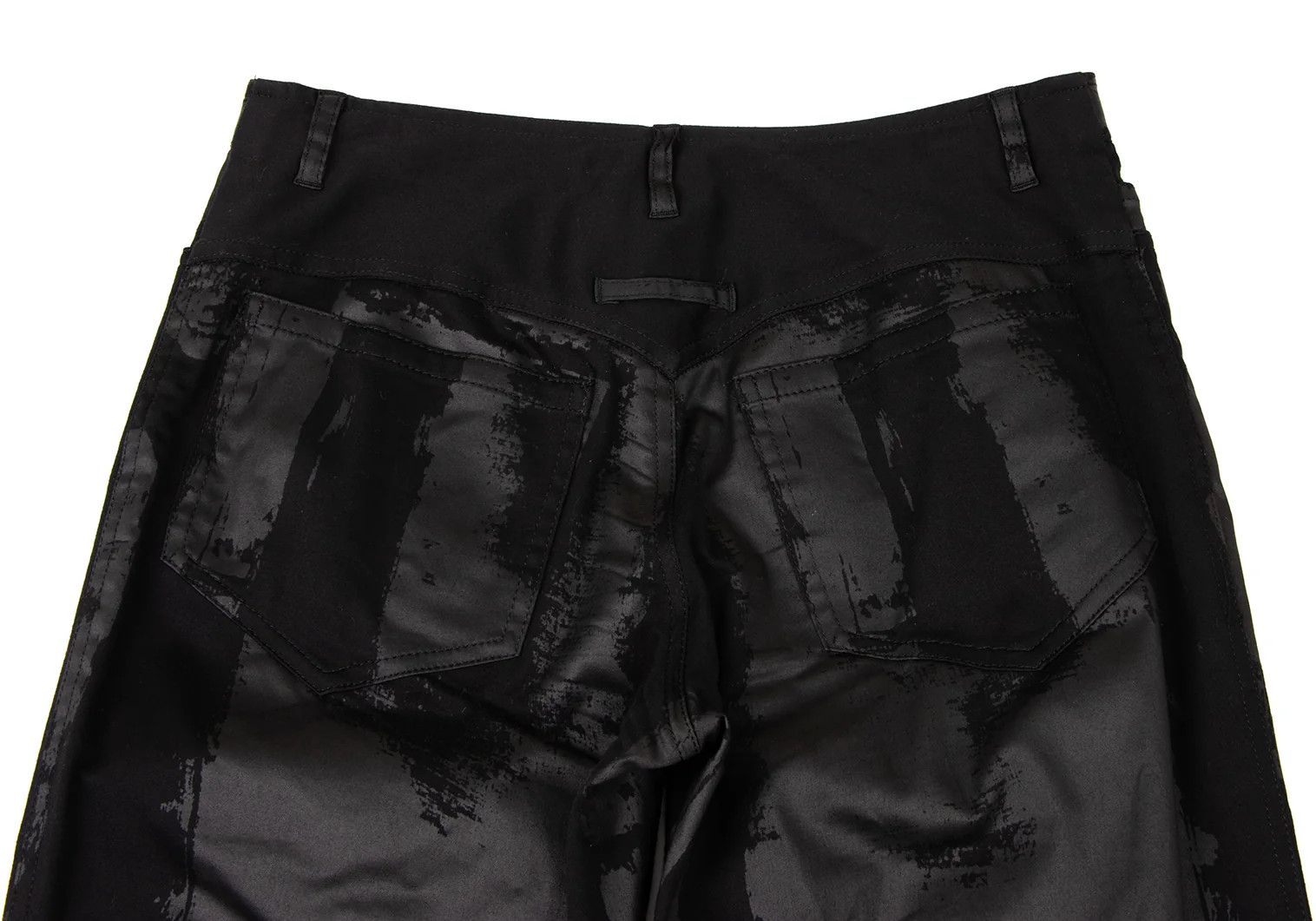 Coated Cotton Stretch Pants in Black Size 46
