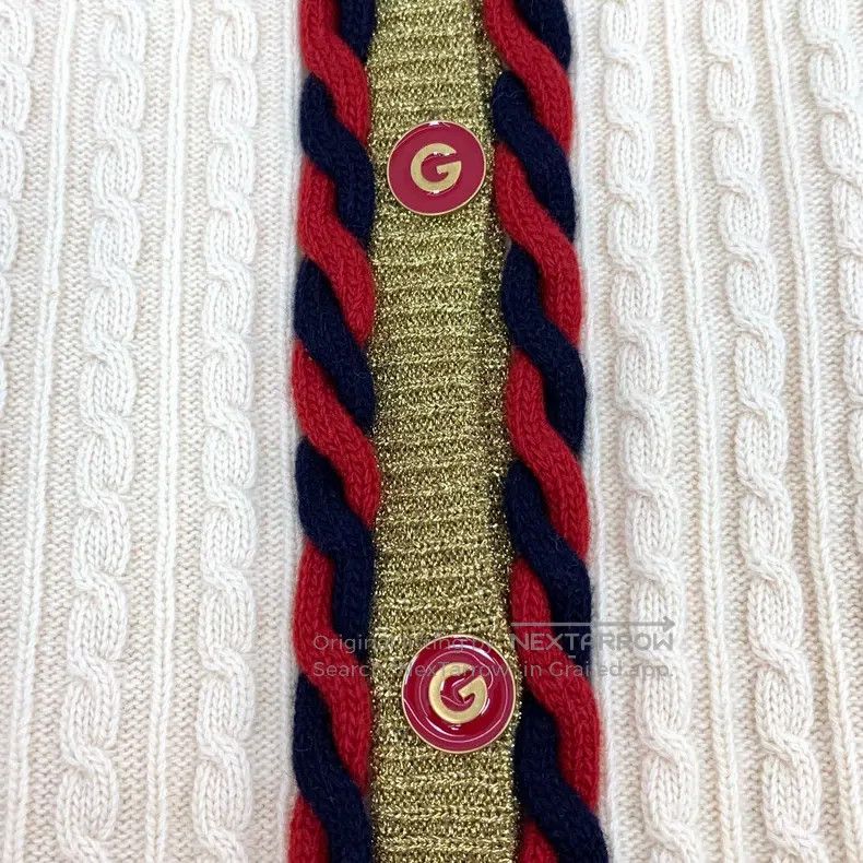 Gucci Gucci Beige wool twisted V-neck single-breasted long-sleev Size US M / EU 48-50 / 2 - 5 Thumbnail