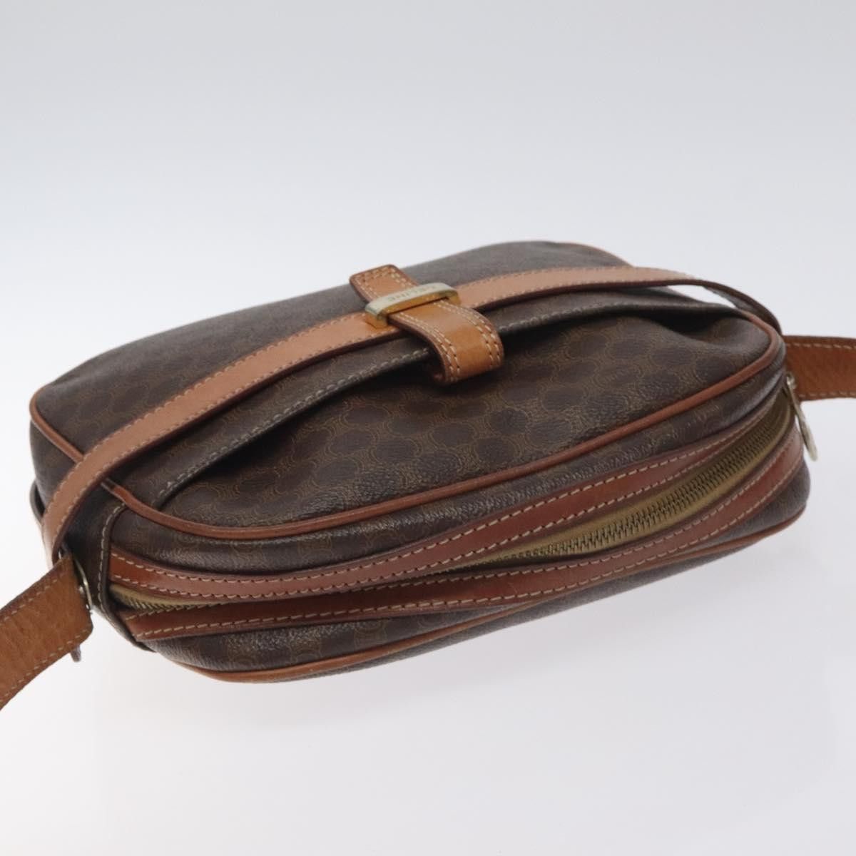 Celine CELINE Macadam Canvas Shoulder Bag Pvc Leather Brown Gold Size ONE SIZE - 6 Thumbnail