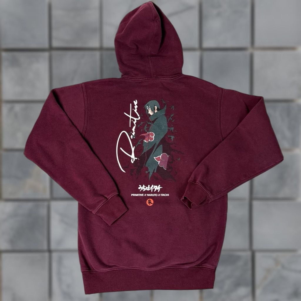 Primitive Naruto Shippuden Primitive Hoodie Mens Small Itachi Maroon Pullover Long Sleeve Size US S / EU 44-46 / 1 - 1 Thumbnail
