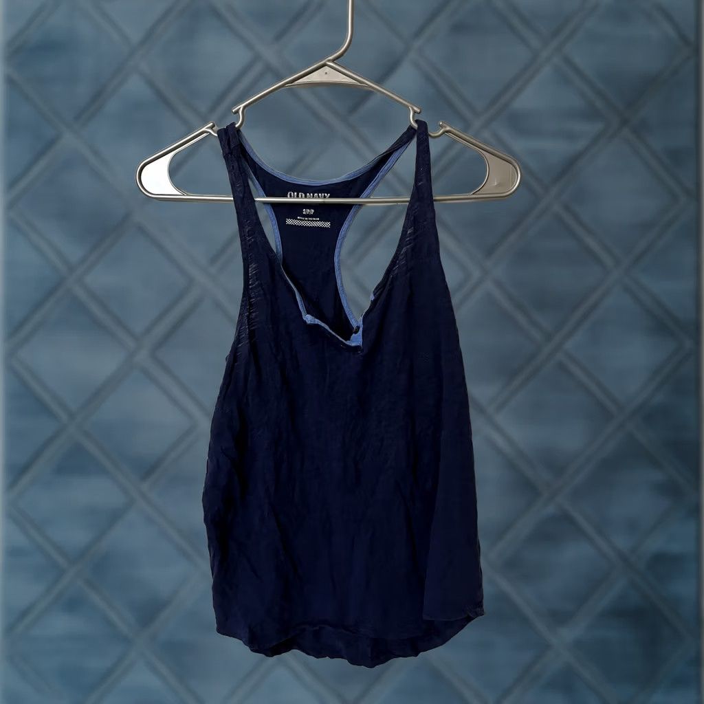 Old Navy Old Navy Tank Top Blue Cotton Round Neck Tank Women S Small Slim Shirt Size S / US 4 / IT 40 - 1 Thumbnail