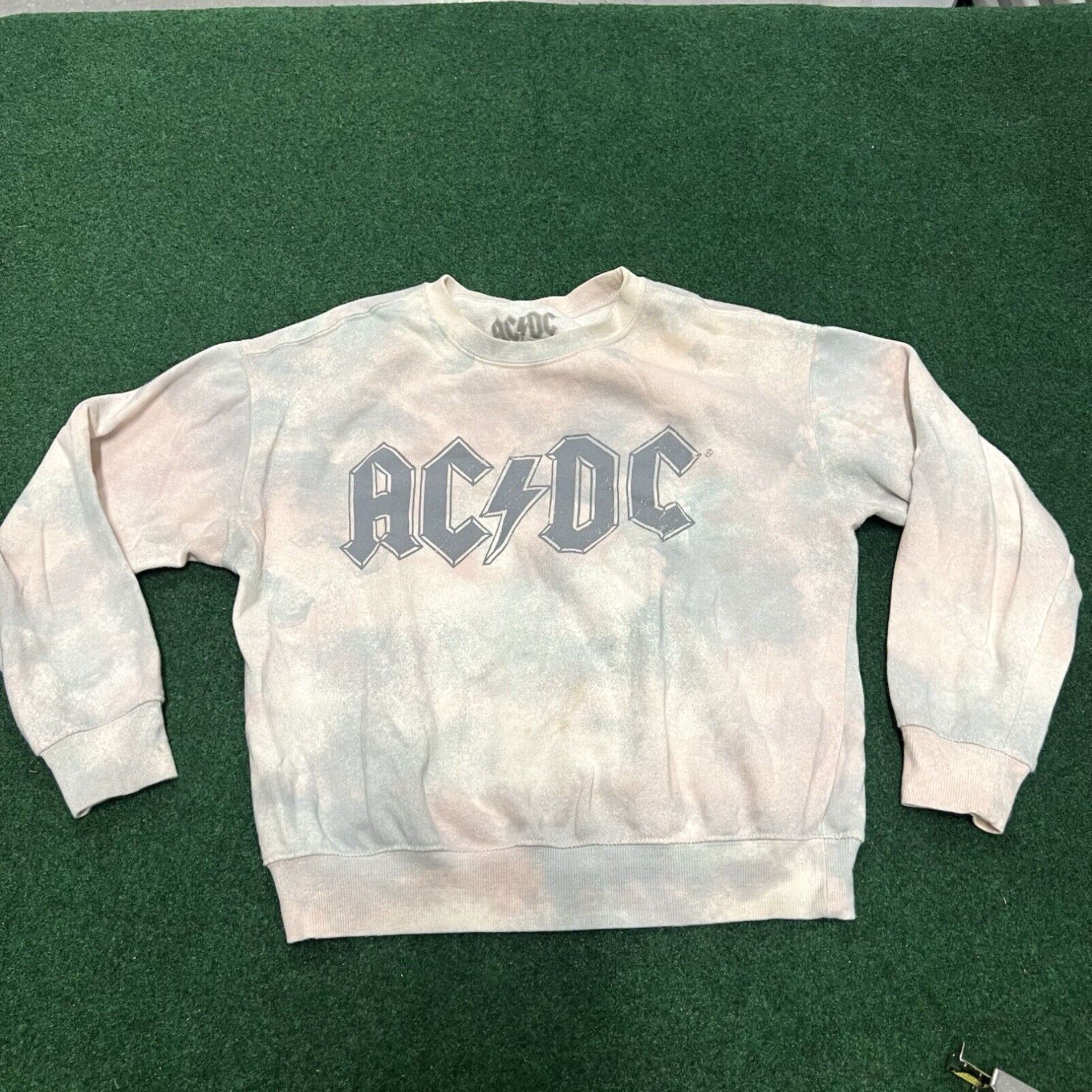 Vintage ACDC Sweater Womens M Medium Tye dye Pullover Sweatshirt Rock Band Size M / US 6-8 / IT 42-44 - 1 Thumbnail