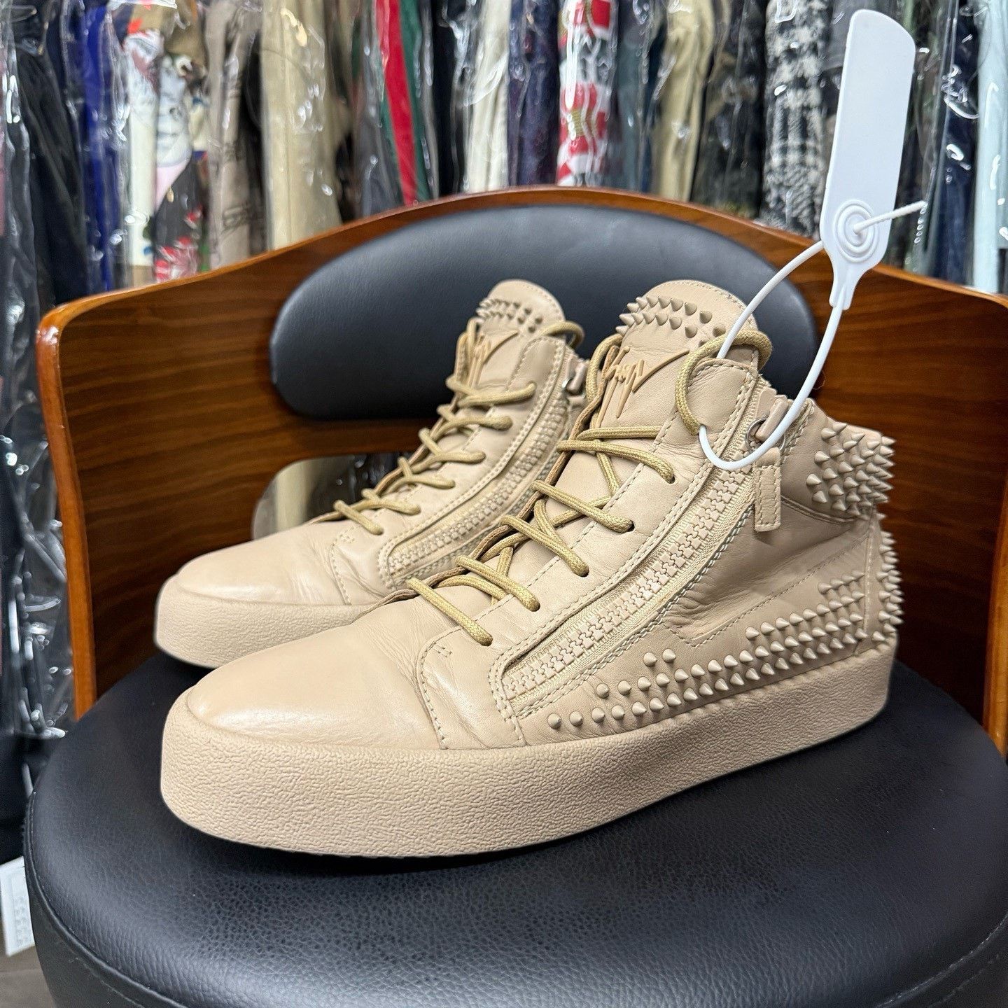 Giuseppe Zanotti Giuseppe Zanotti Casual Beige Hitop Sneakers 44 Men Size US 10.5 / EU 43-44 - 1 Thumbnail