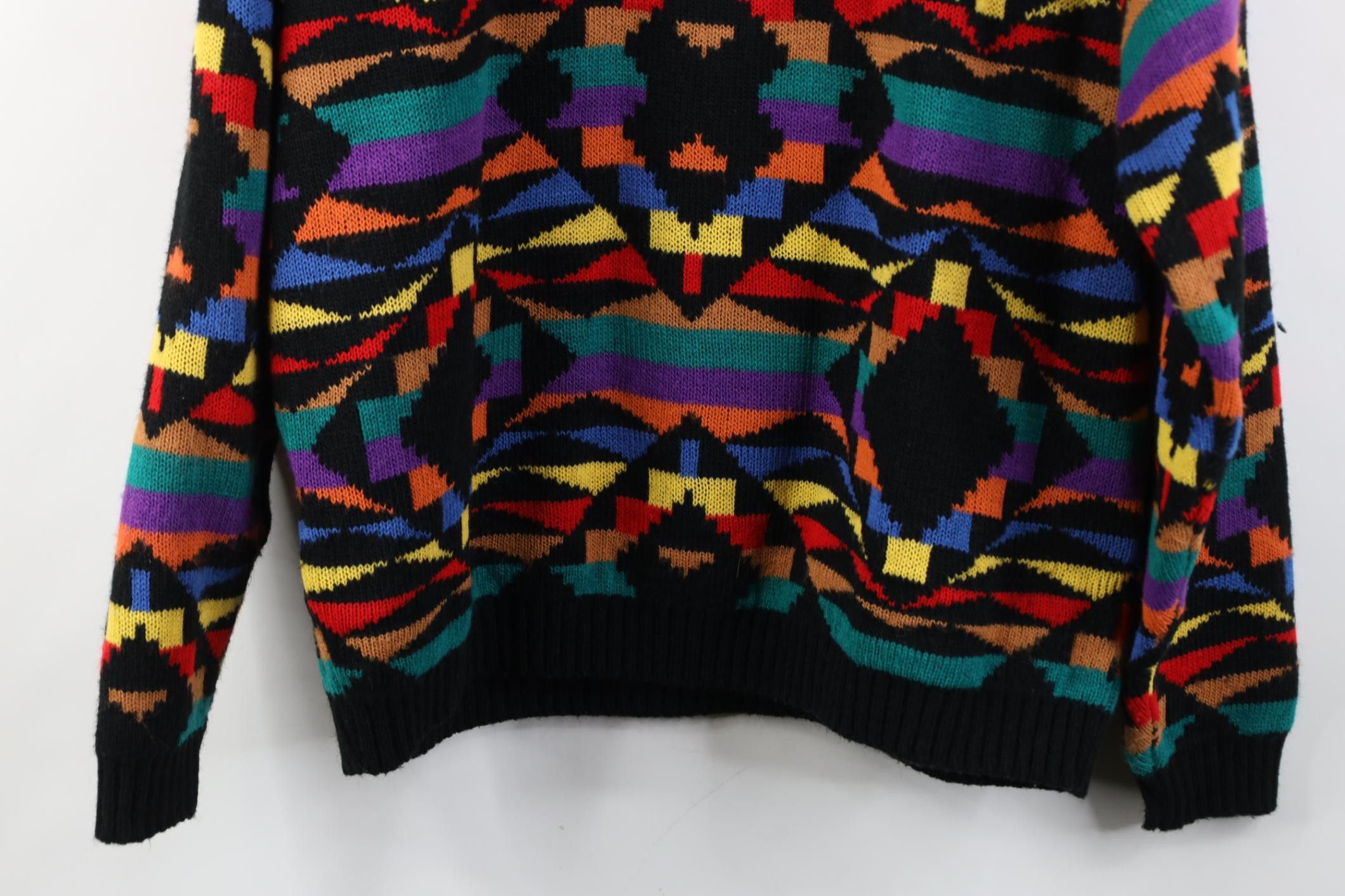 Vintage Vintage 90s Streetwear Southwestern Knit Crewneck Sweater Size US L / EU 52-54 / 3 - 11 Thumbnail