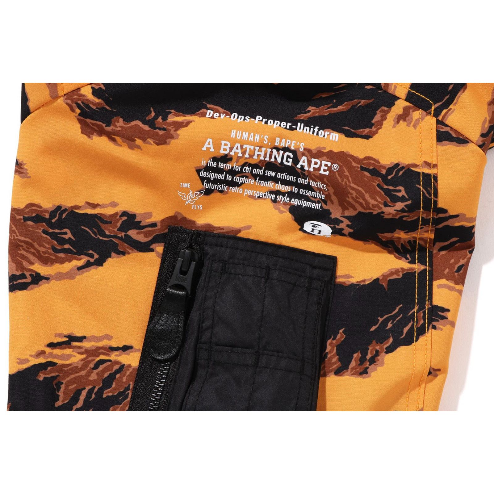 Bape Bape Tiger Camo Long MA-1 Orange Bomber Jacket Size Large Size US L / EU 52-54 / 3 - 5 Thumbnail