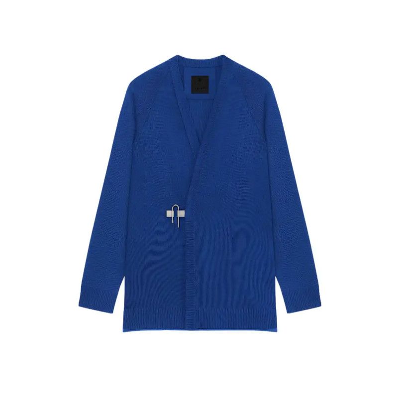 Givenchy Givenchy Men's Blue Wool Cardigan 0089 Size US M / EU 48-50 / 2 - 1 Thumbnail