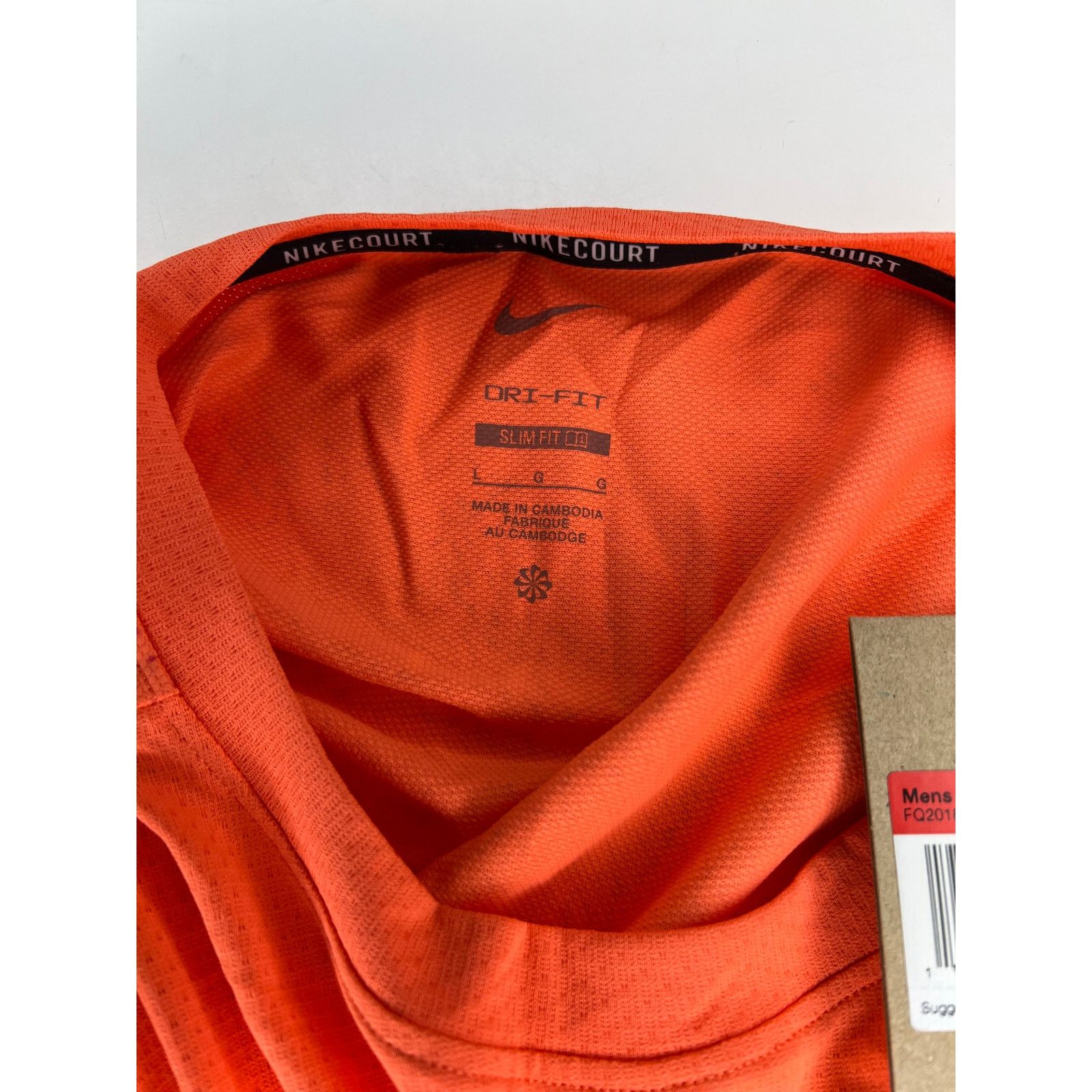 Nike Nike Court Slam Dri-Fit Tennis Shirt Mango Size Large Men's Size US L / EU 52-54 / 3 - 6 Thumbnail