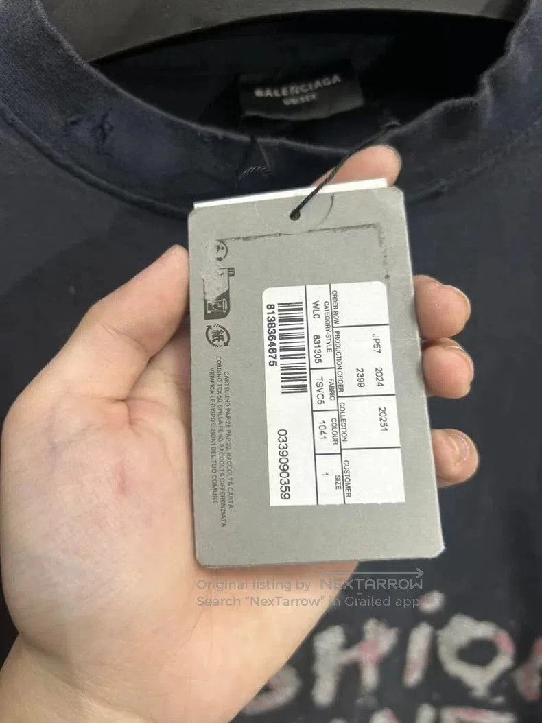 Balenciaga Balenciaga Flash Powder Logo Black T-shirt. Size US XS / EU 42 / 0 - 5 Thumbnail