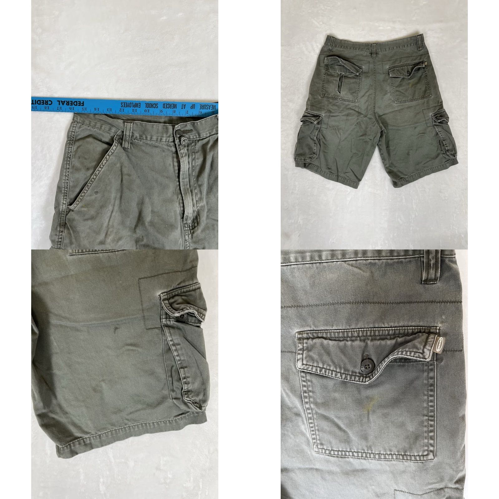 Sideout VINTAGE Sideout Cargo Shorts Men 32 Green Grunge 90s Beach CARGO Shortss Size US 32 / EU 48 - 8 Thumbnail