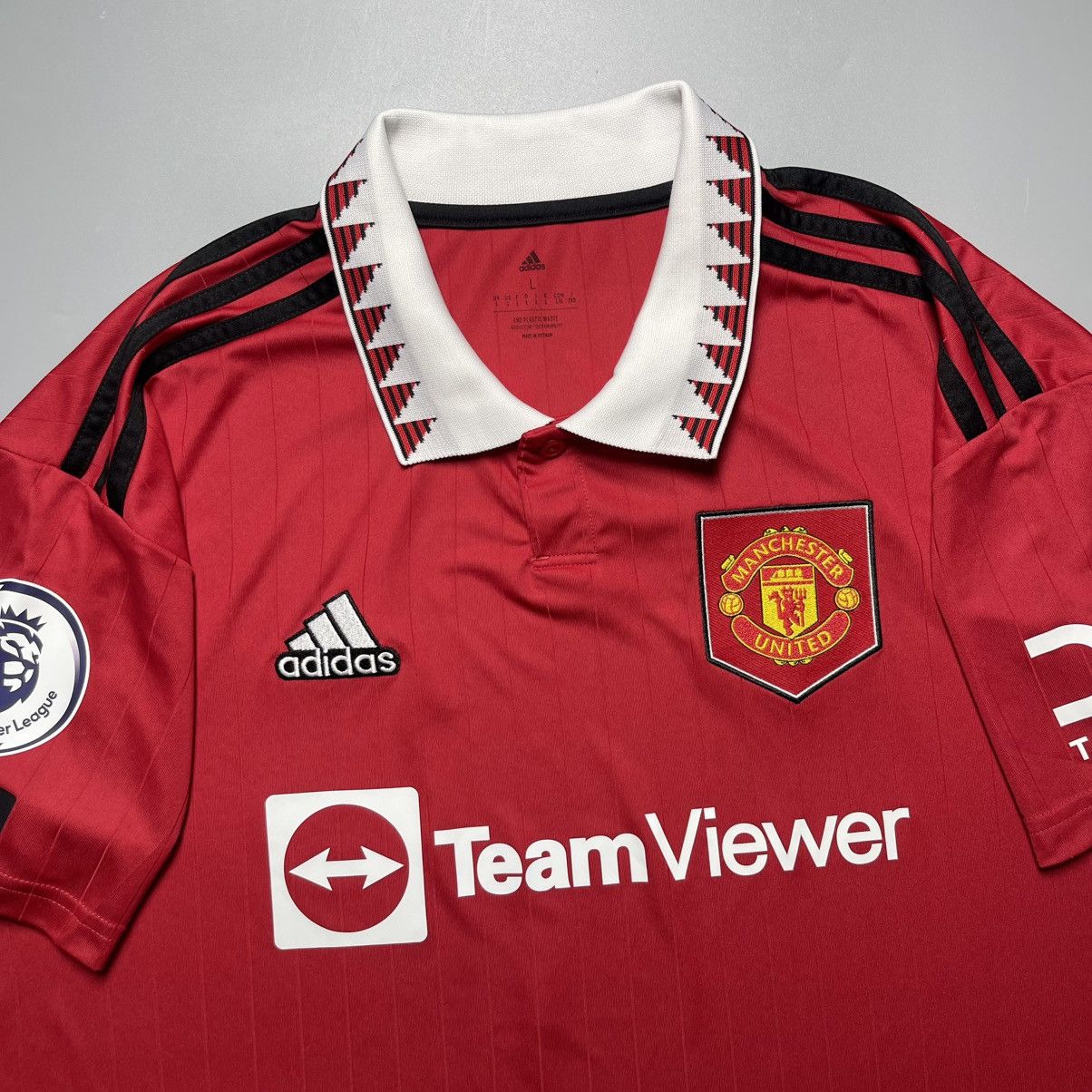 Vintage MAN UNITED ADIDAS 2022/2023 SOCCER HOME JERSEY #14 ERIKSEN Size US L / EU 52-54 / 3 - 4 Thumbnail
