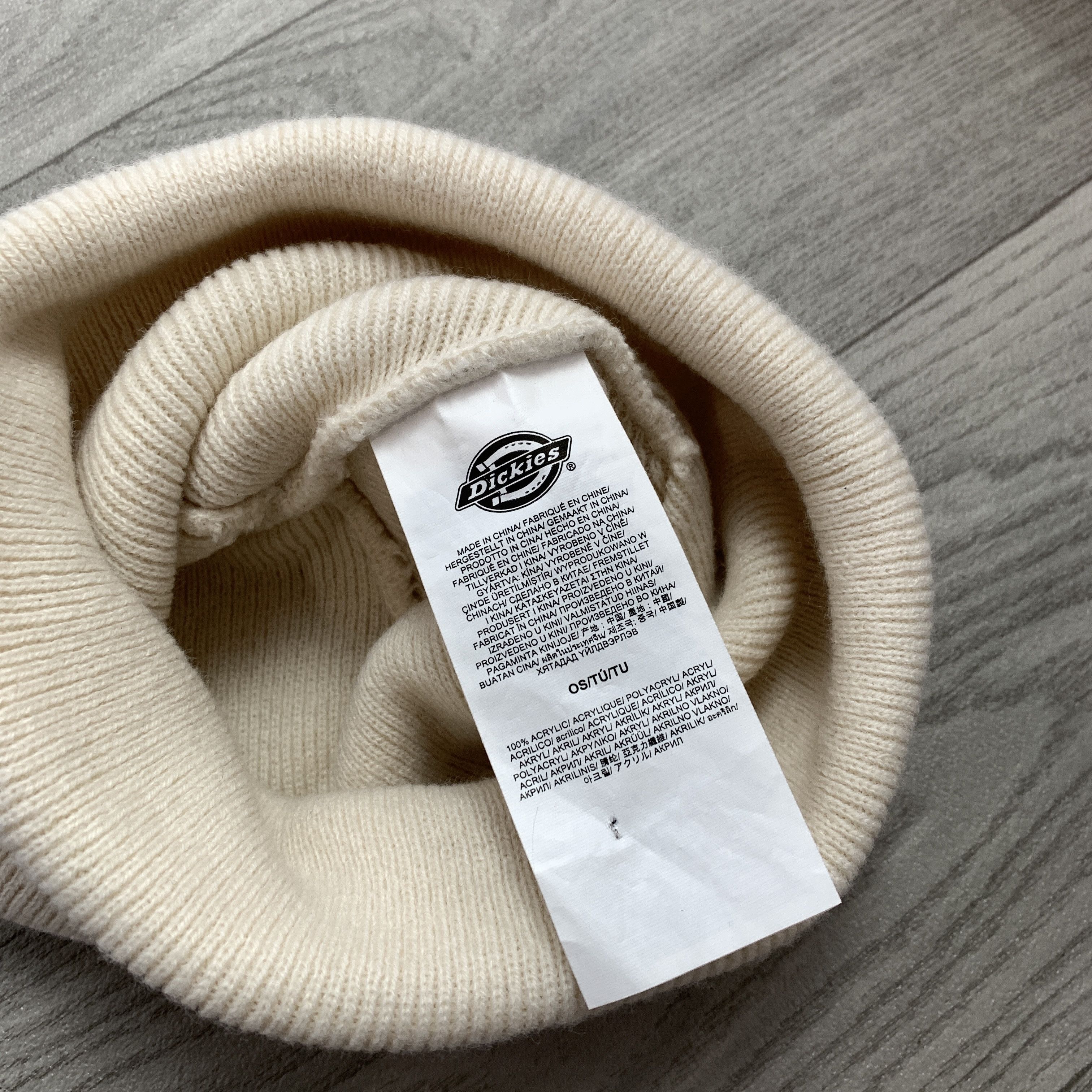 Dickies Dickies Beige Icon Logo Winter Beanie Hat Cap Size ONE SIZE - 4 Thumbnail