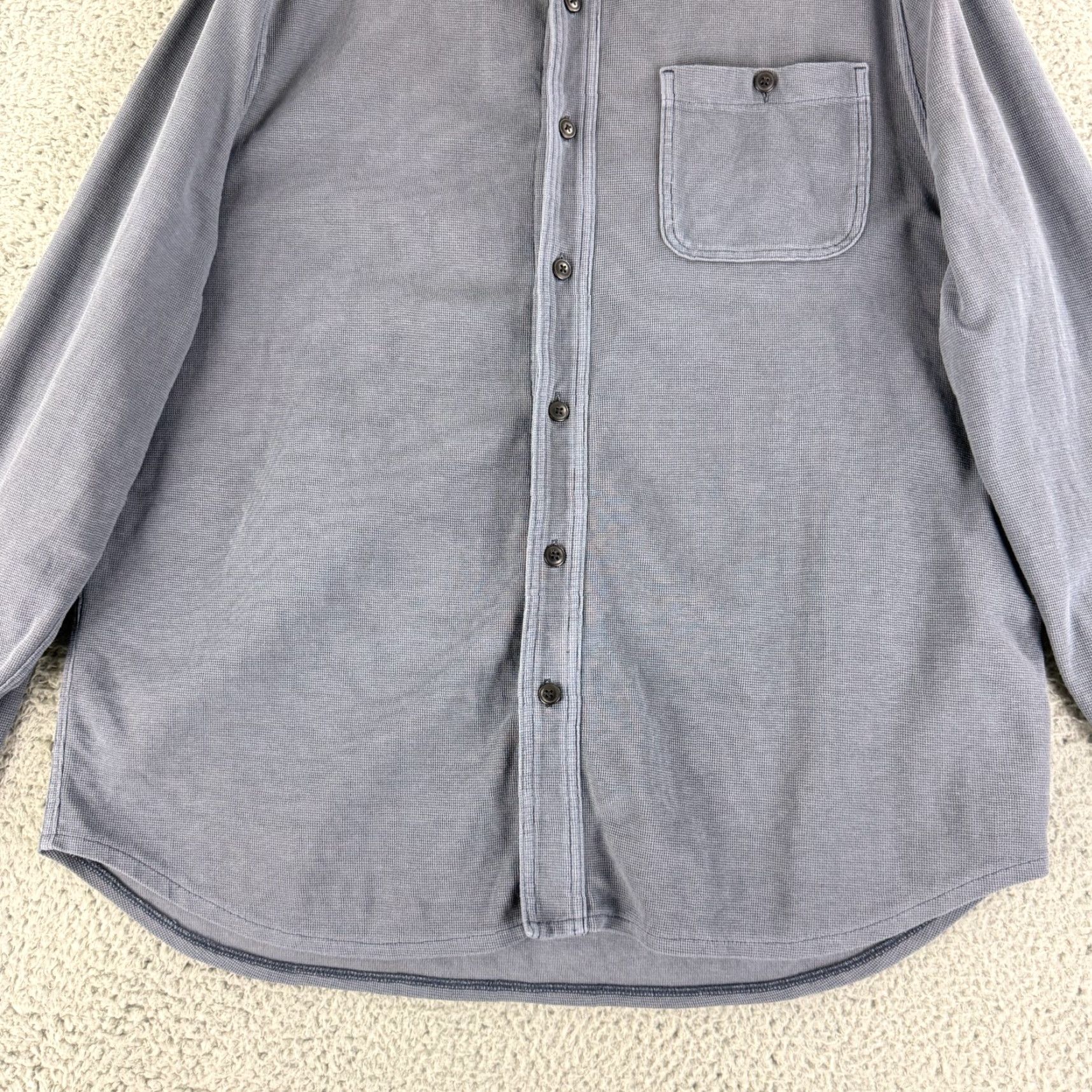 J.Crew J.CREW Button-Up Shirt Mens XL Gray Cotton Waffle Long Sleeve Casual Size US XL / EU 56 / 4 - 4 Thumbnail
