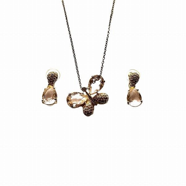 Swarovski Swarovski Swarovski Butterfly 2way Necklace Earrings Metal Earrings DUTY FREE for USA Size ONE SIZE - 1 Thumbnail