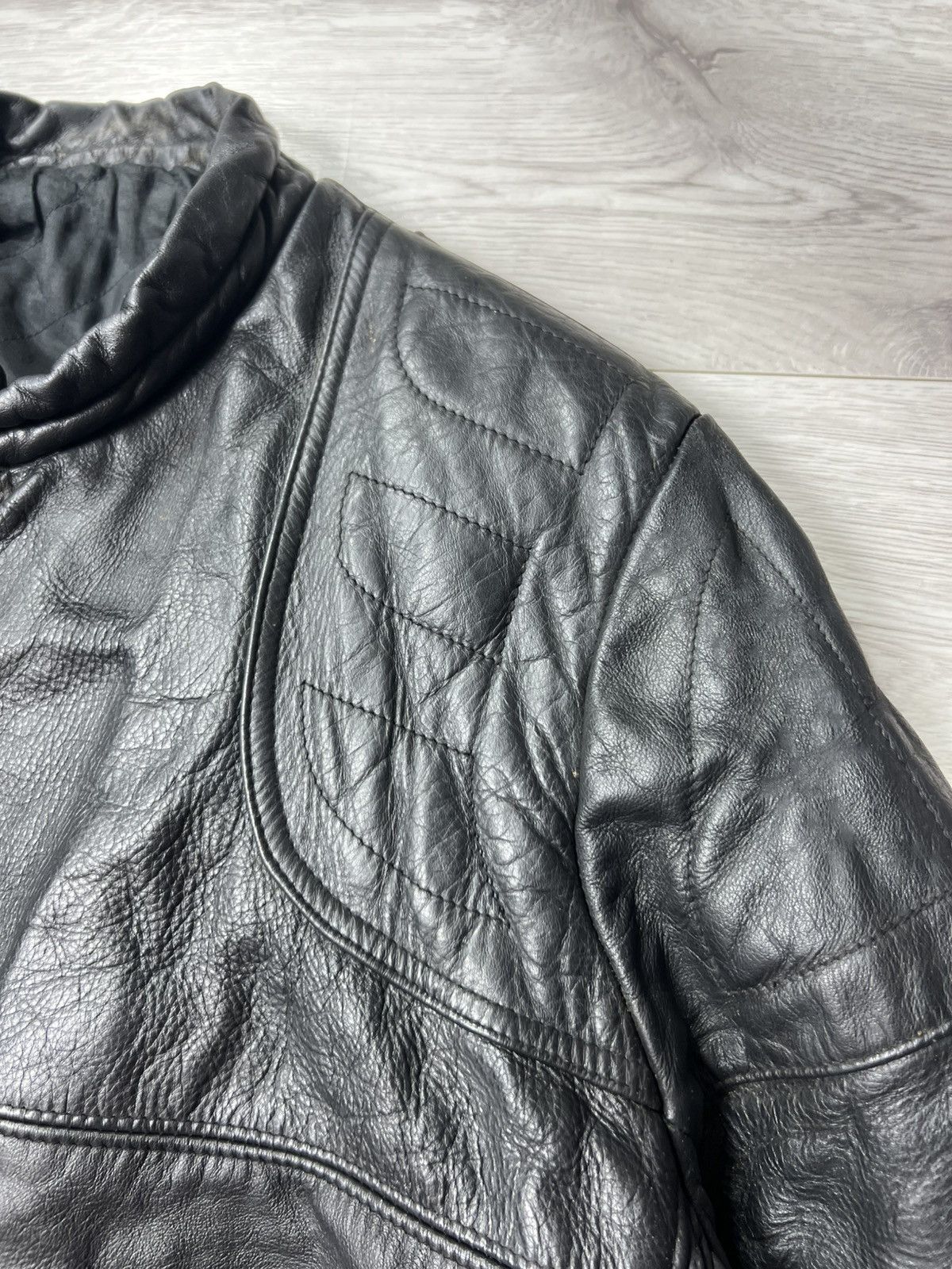 Genuine Leather Vintage Heavyweight Biker Motorcycle Leather Jacket Racing Size US M / EU 48-50 / 2 - 9 Thumbnail