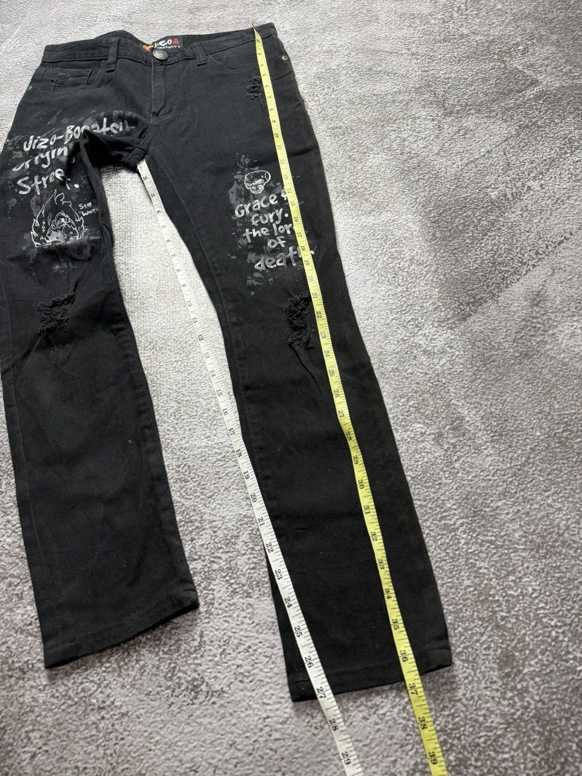 Hysteric Glamour Skinny jeans black denim jizo-botatsu Size US 30 / EU 46 - 18 Thumbnail