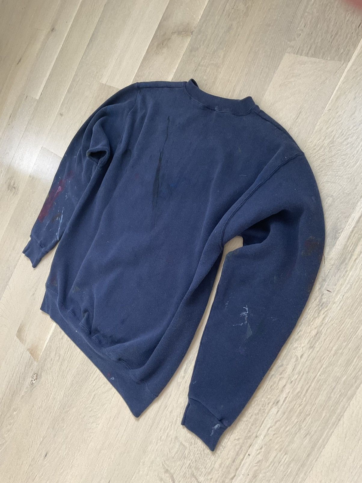 Vintage Vintage Paint Splatter Distressed Crewneck Sweatshirt Size US M / EU 48-50 / 2 - 7 Thumbnail