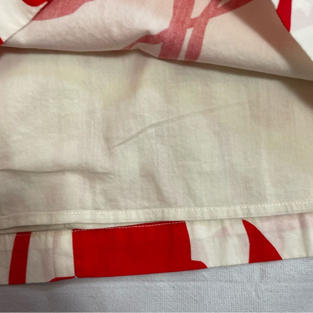 Boden Boden Red White Printed Cotton A-Line Skirt Size 12 Size 34" / US 12 / IT 48 - 6 Thumbnail