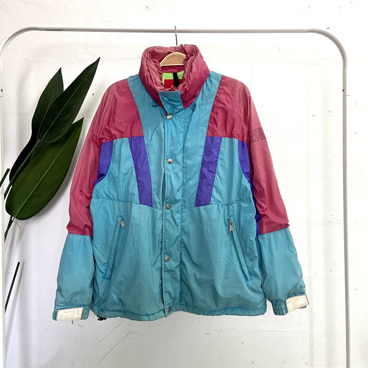 image of 80's The North Face Red Label Multi Colour Jacket in Green, Men's (Size Medium)