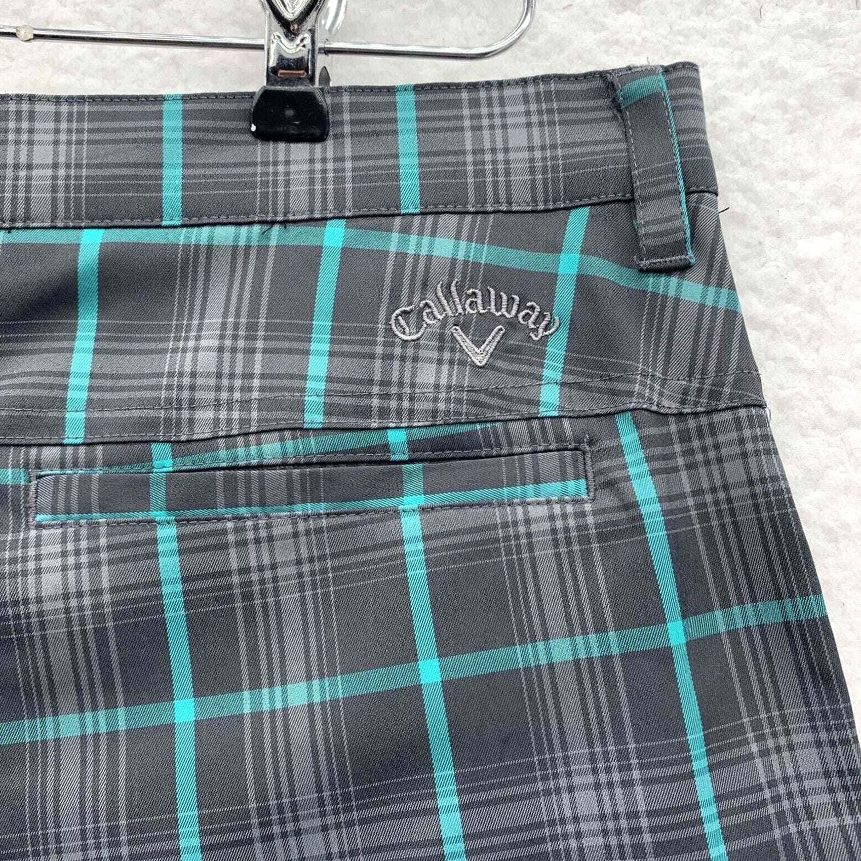 Callaway Callaway Golf Shirt Mens 36x9.5 Optimum Performance Teal Gray Plaid Preppy Dad Size US 36 / EU 52 - 6 Thumbnail