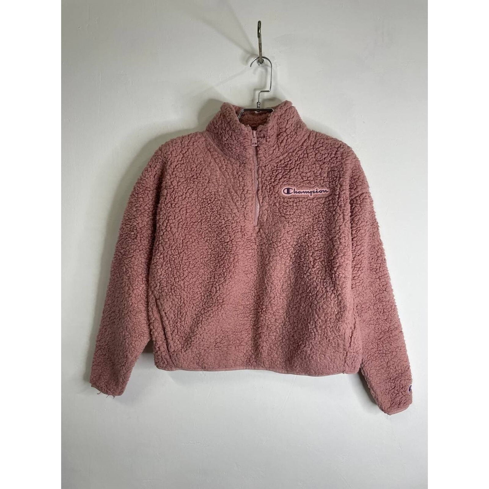 Champion Vintage Champion Pink Fleece Pullover Sherpa Jacket Size S Size S / US 4 / IT 40 - 1 Thumbnail