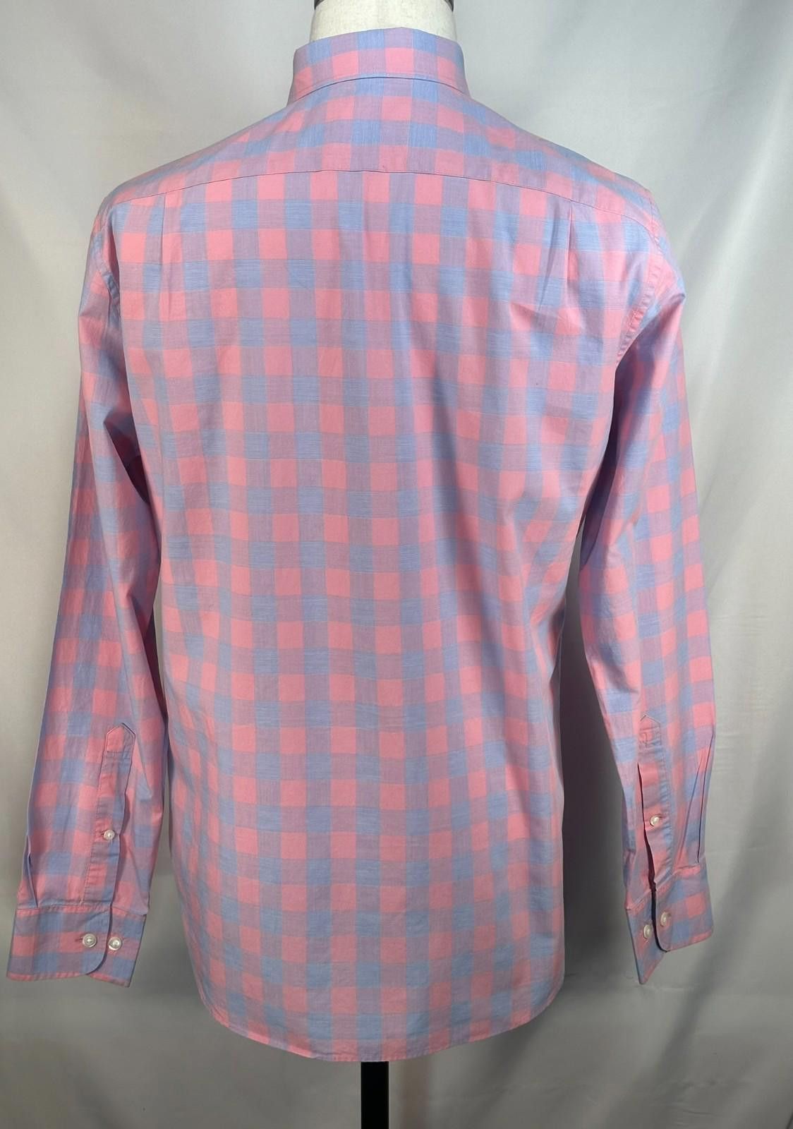 Bonobos Bonobos Slim Fit Checked Oxford Button Up Mens Pink/Blue M Size US M / EU 48-50 / 2 - 2 Thumbnail