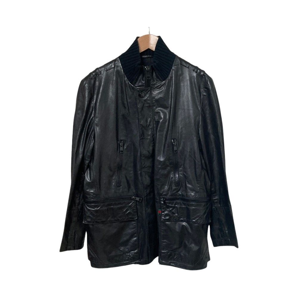 Gucci Gucci Gucci Cowhide Military Jacket Leather Outerwear DUTY FREE for USA Size ONE SIZE - 1 Thumbnail