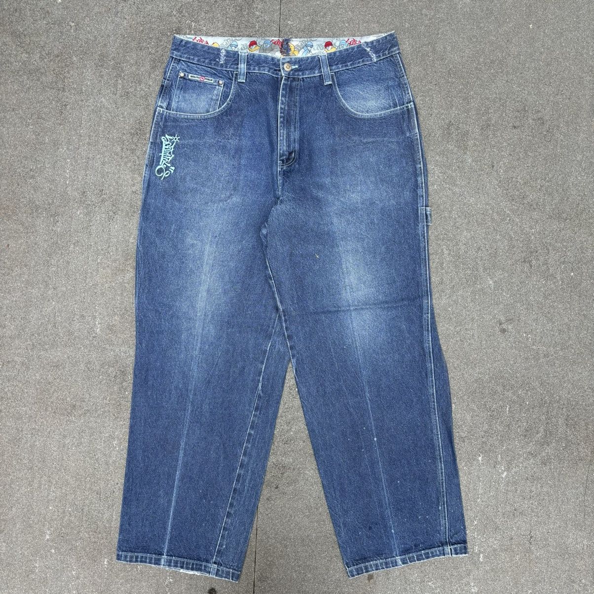 Southpole × Vintage 💥Rare💥 Crazy South Pole bigboy Baggy Jeans Size US 38 / EU 54 - 3 Thumbnail