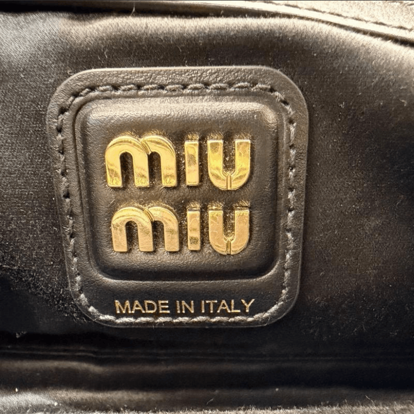 Miu Miu Miu Miu Miu Miu Beau Logo‑Zip Calfskin Top‑Handle Bag M Size ONE SIZE - 13 Thumbnail