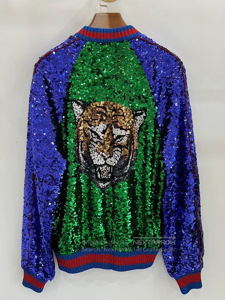 Gucci Gucci Tiger head sequin embroidered baseball suit heavy in Size XS / US 0-2 / IT 36-38 - 2 Thumbnail