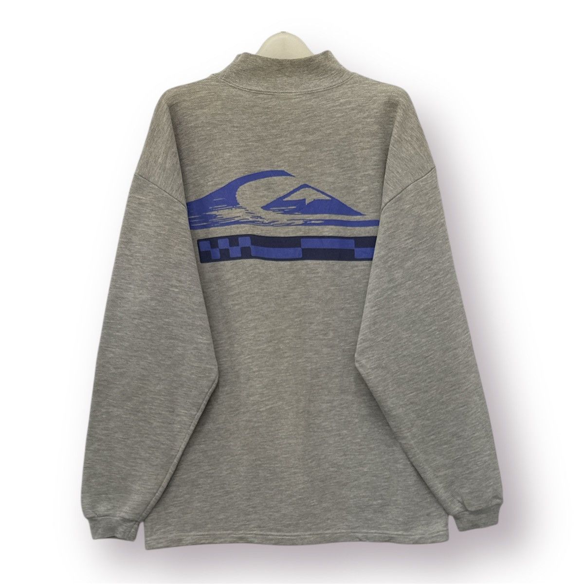 Quiksilver 🔥 VTG 90s SURF QUIKSILVER Backhit Logo High-Neck Sweatshirt Size US M / EU 48-50 / 2 - 1 Thumbnail