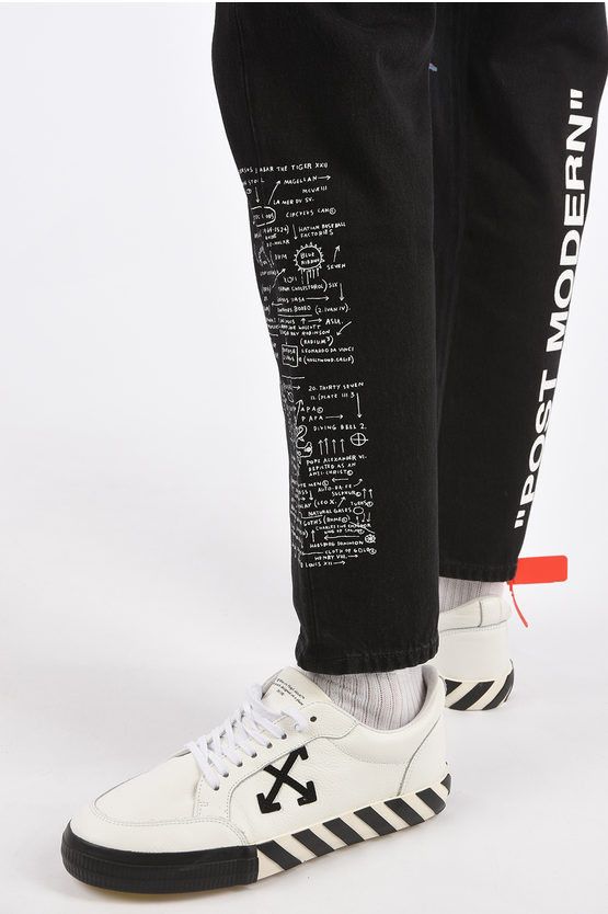Off-White o1y0225 Logo Denim Pant in Black Size US 33 - 3 Thumbnail