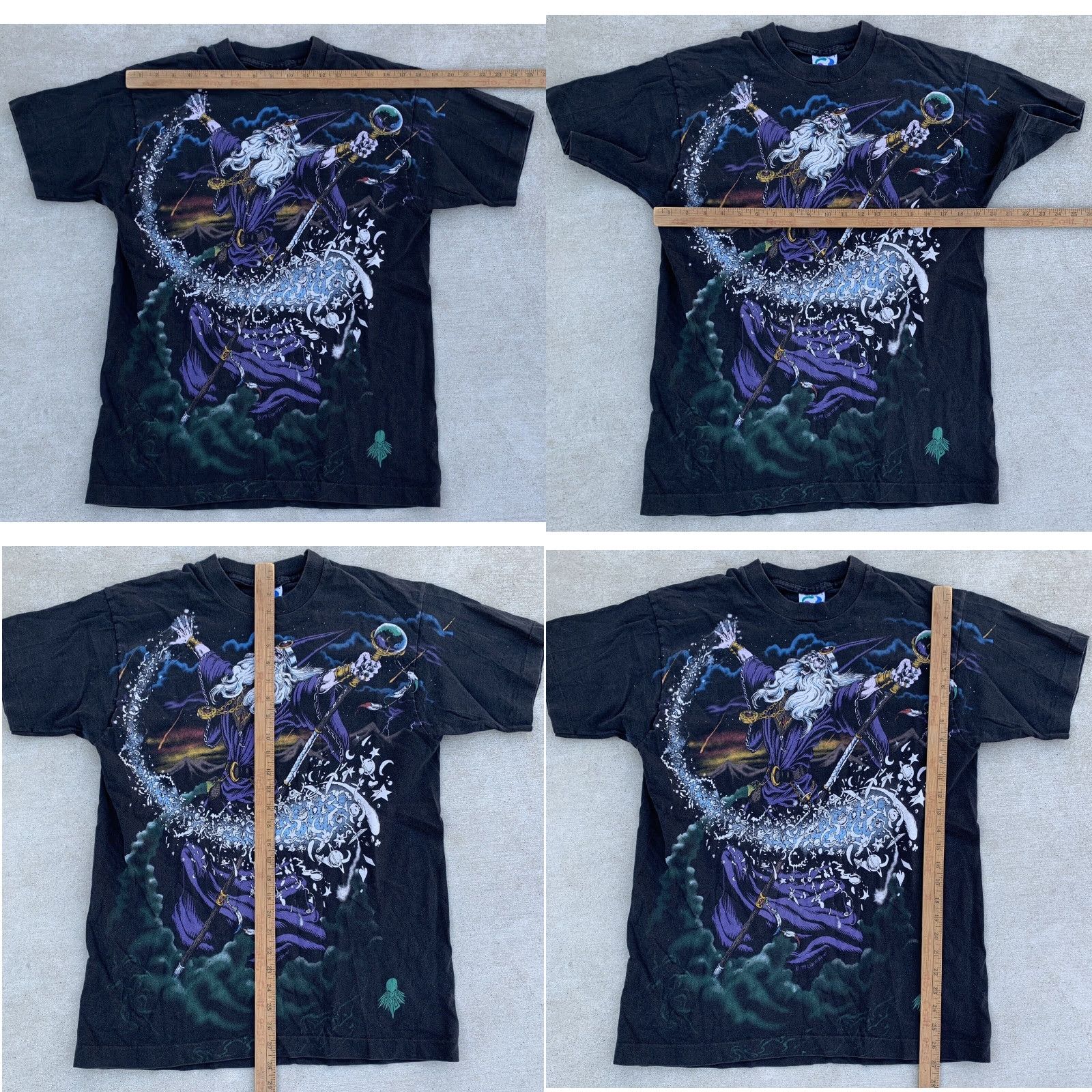 Liquid Blue VINTAGE Liquid Blue T-Shirt Men L Black 90s Graphic Front Back Single Stitch 100% Cotton USA Made Size L Size US L / EU 52-54 / 3 - 11 Thumbnail