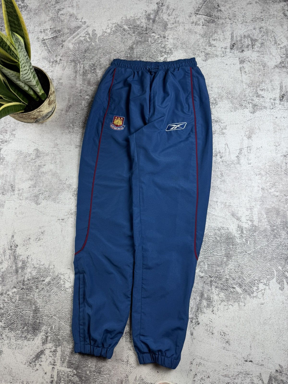 Reebok West Ham 2005 2007 Football Soccer Light Track Suit Pants Jacket Windbreaker Size US S / EU 44-46 / 1 - 19 Thumbnail