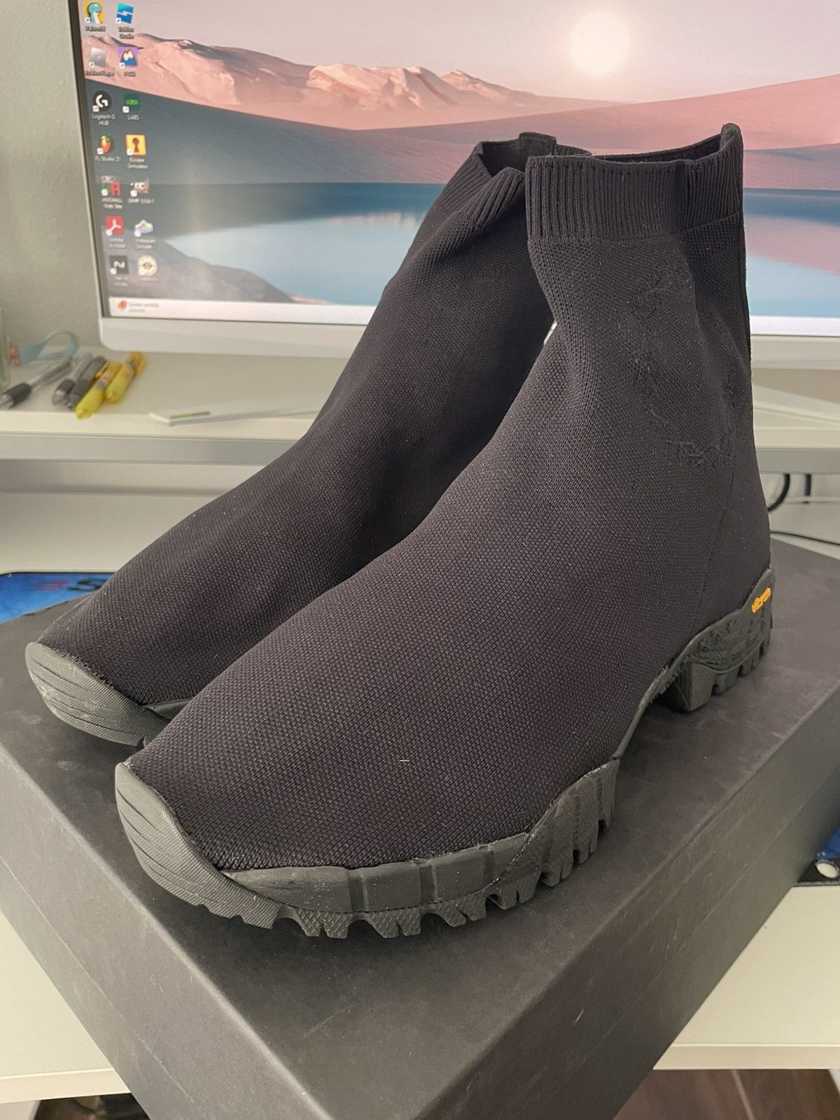 1017 ALYX 9SM × ROA 1017 ALYX 9SM x ROA Black Knit Hiking Boot Size 41 EU Size US 8.5 / EU 41-42 - 6 Thumbnail