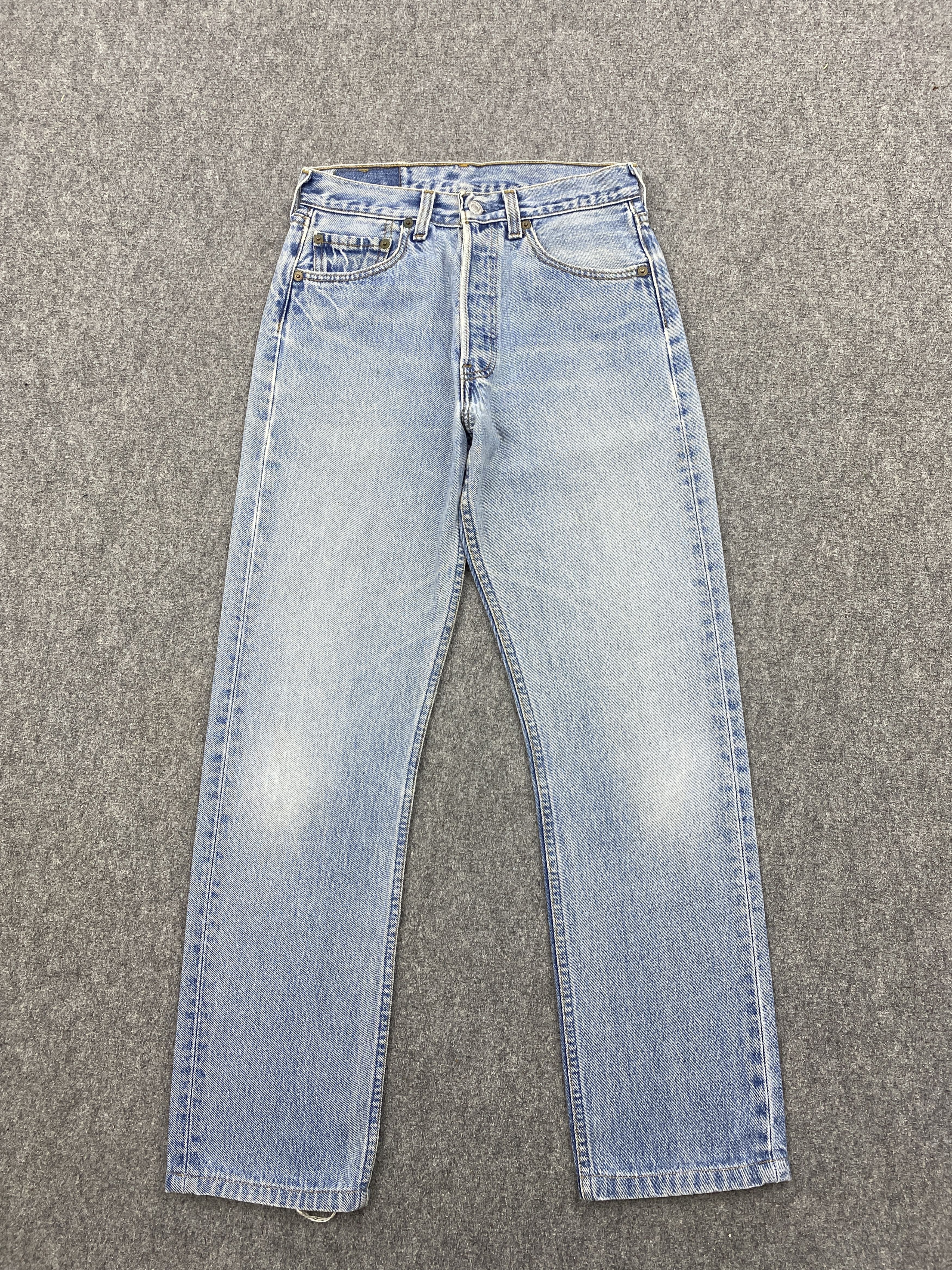 image of Levis 501 Faded Blue Denim Jeans, Men's (Size 26)