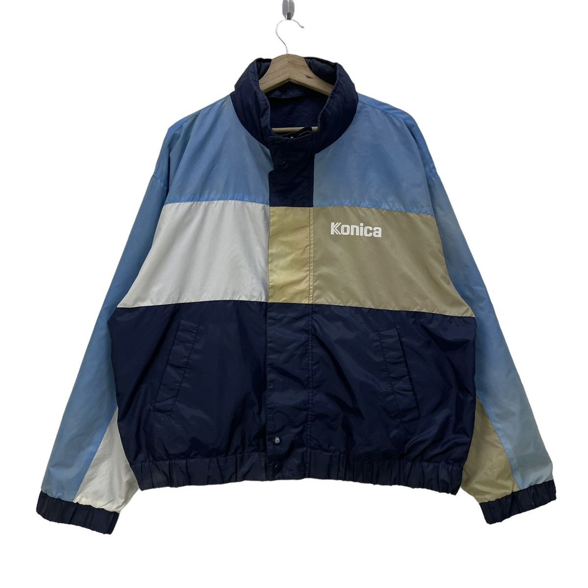image of Nikon x Vintage Konica Minolta Reversible Colour Block Light Jacket in Navy, Men's (Size Large)