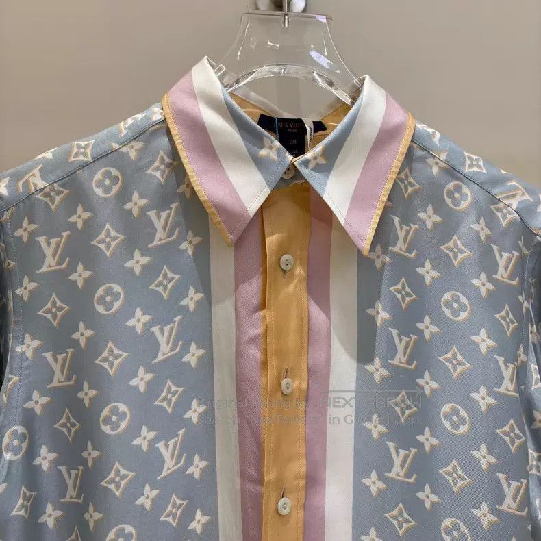 Louis Vuitton Louis Vuitton Monogram full print presbyopic silk shirt Size XS / US 0-2 / IT 36-38 - 3 Thumbnail