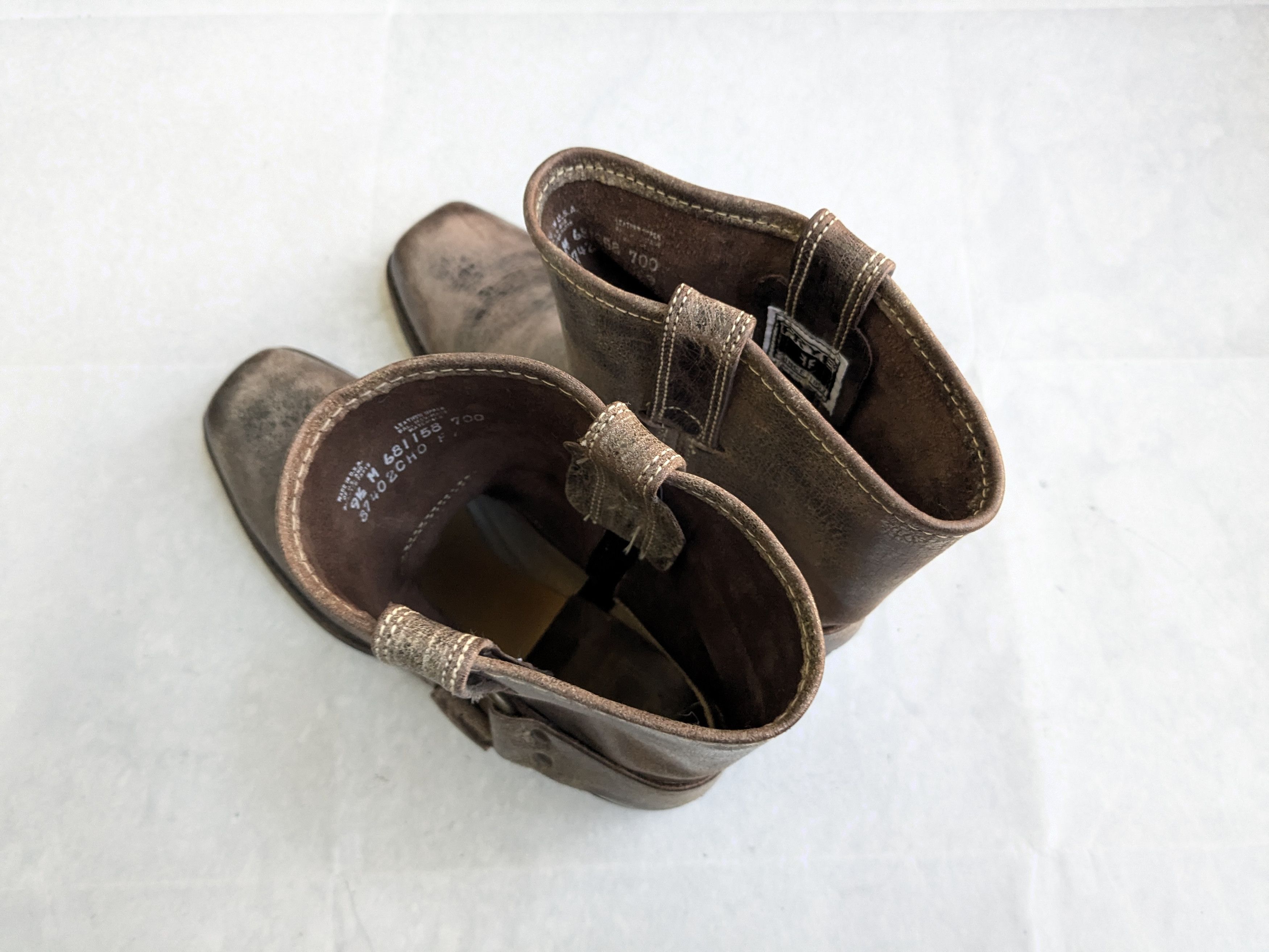 Frye Frye Harness Boots Brown Leather 9.5 M Leather Buckle Size US 9.5 / EU 42-43 - 14 Thumbnail