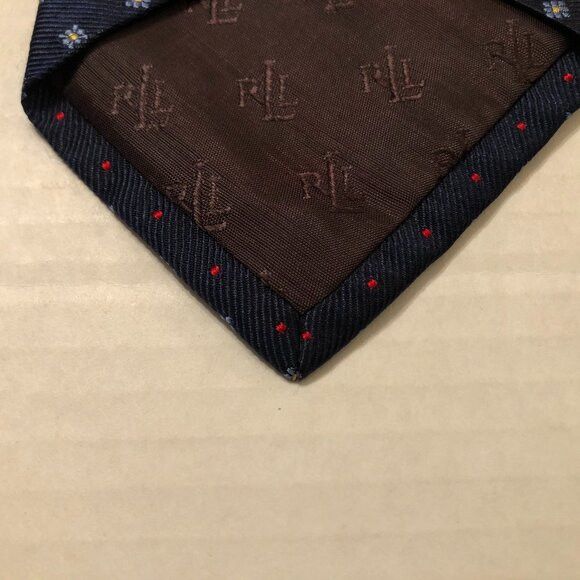 Ralph Lauren Ralph Lauren men's new navy 100%silk tie 3 1/2" X 58" Size ONE SIZE - 4 Thumbnail