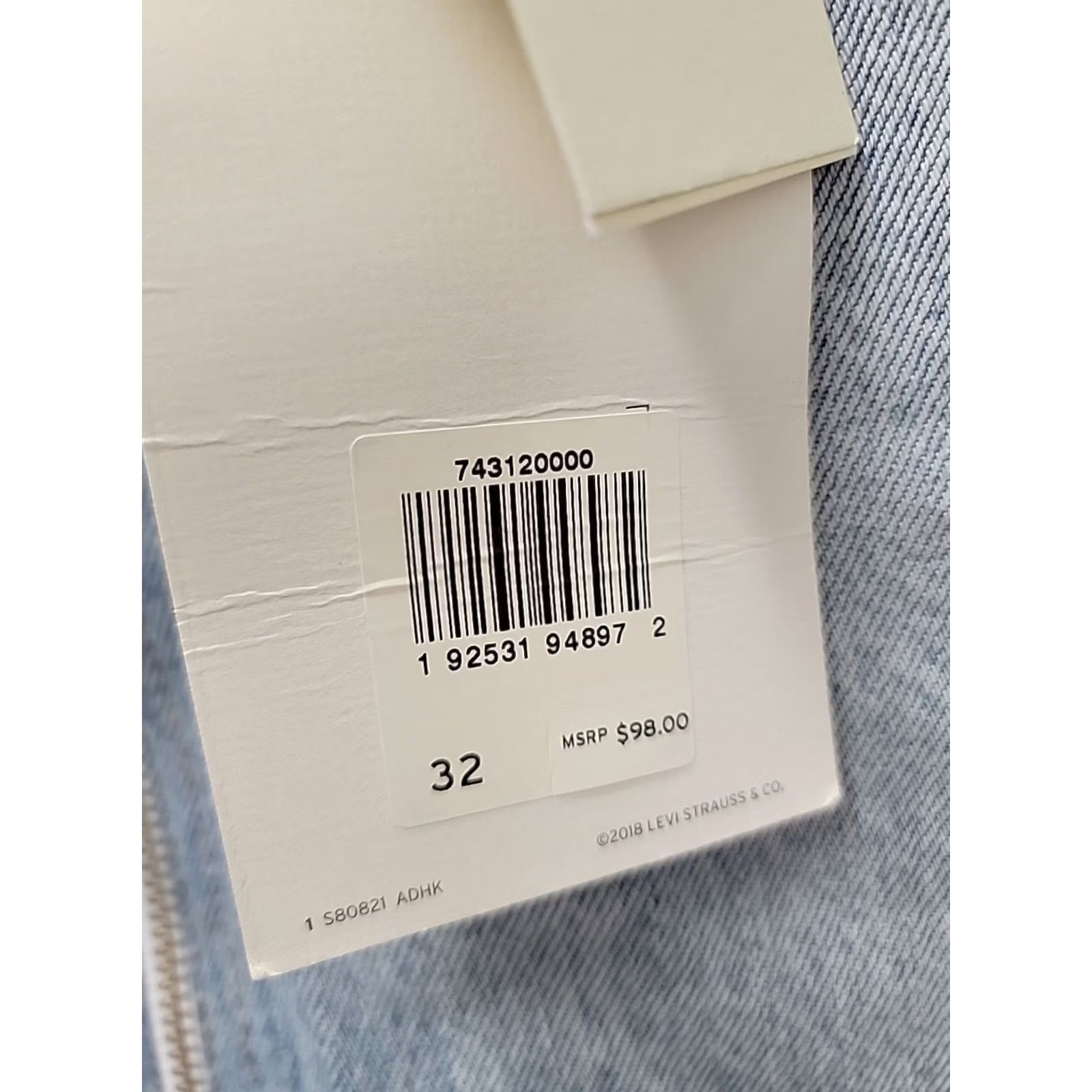 Levi's NWT Levi's Denim Skirt Full Zipper Front Size 32 Mini Short Pockets Women Skirt Spring Summer Fall Vintage No Mens Girls Mens Size 24" / US 00 / IT 34 - 3 Thumbnail