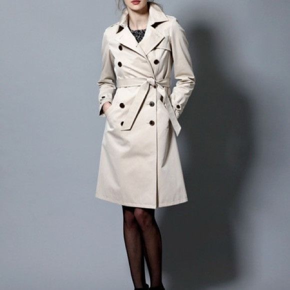 Other Gryphon New York NY Double Breasted Trench Coat Beige Size M / US 6-8 / IT 42-44 - 14 Thumbnail