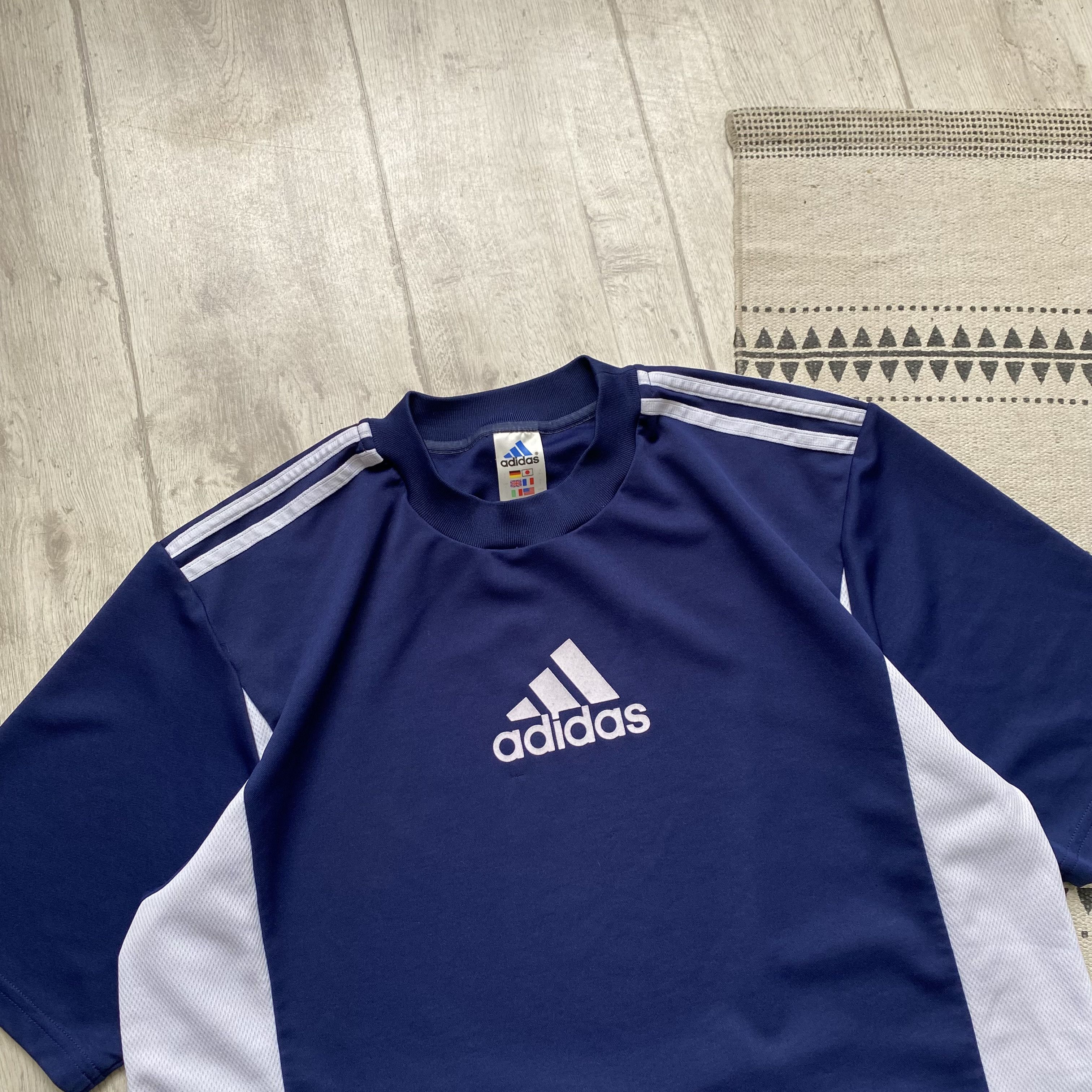 Adidas Vintage 90s Adidas tee Center logo jersey Drill Shox Tn Vibe Size US L / EU 52-54 / 3 - 2 Thumbnail