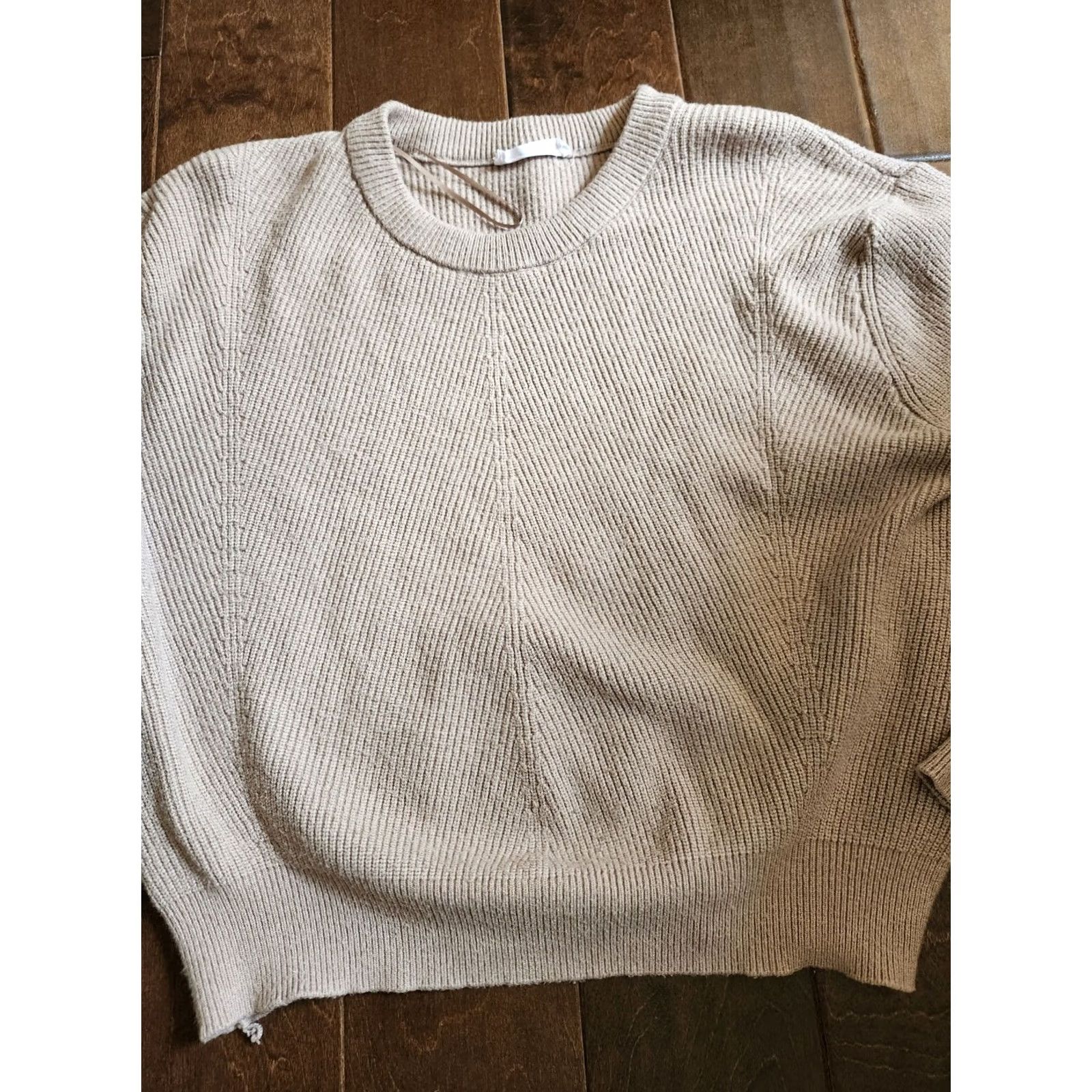 Vintage Elodie Sweater Women Beige Crew Neck Long Sleeve Regular Fit Size L Size L / US 10 / IT 46 - 3 Thumbnail