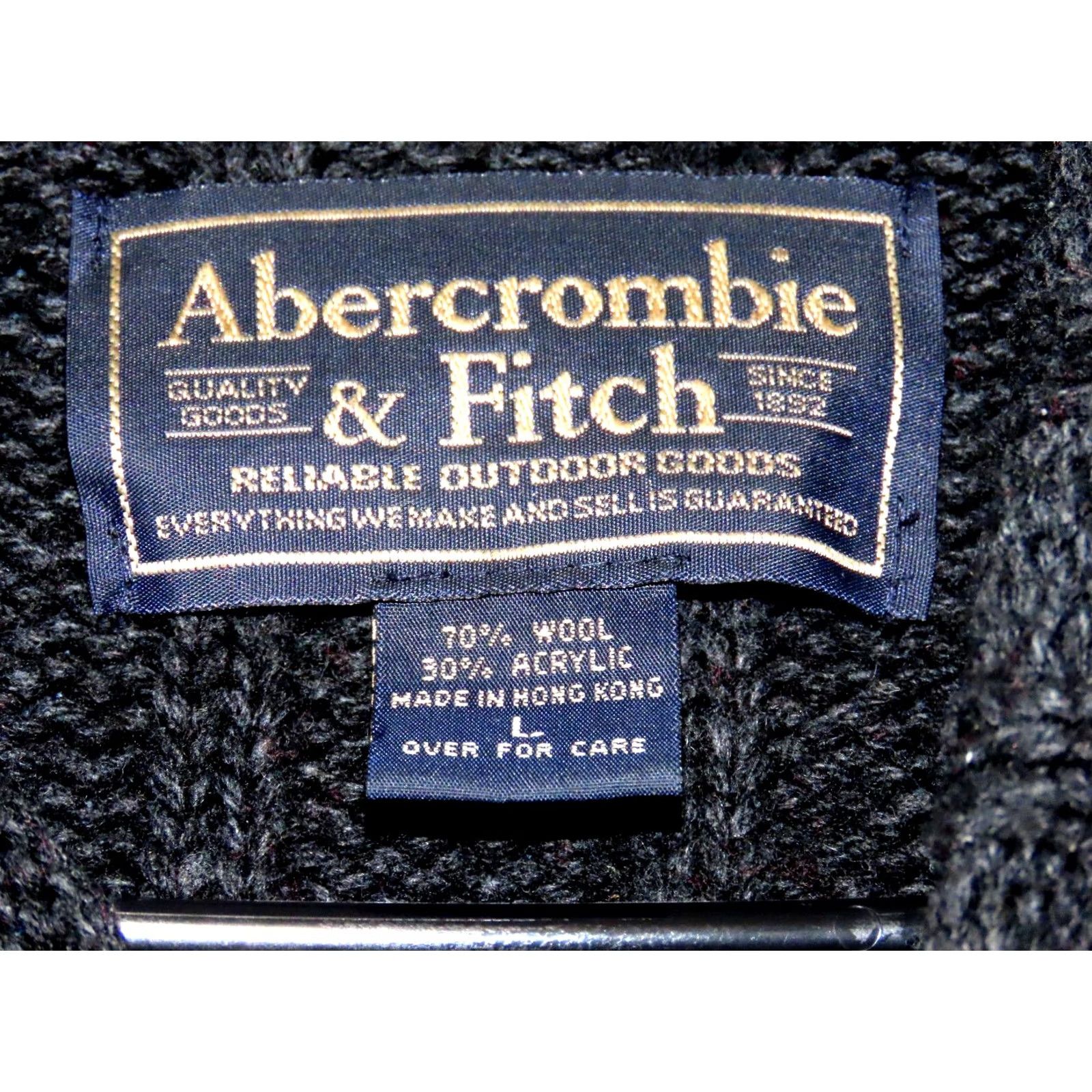 Abercrombie & Fitch Abercrombie & Fitch Wool Blend Ribbed Men's L Turtleneck Sweater Red Stripe Size US L / EU 52-54 / 3 - 5 Thumbnail